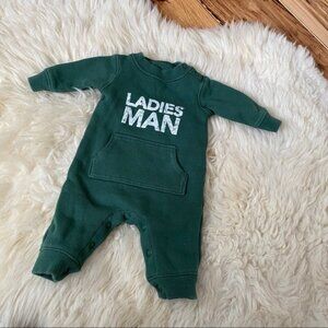 Newborn Sweat one piece onesie Ladies Man Cute Funny Outfit